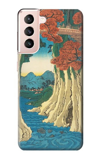 W3348 Utagawa Hiroshige The Monkey Bridge Case Cover Custodia e Flip Case per Samsung Galaxy S21 5G