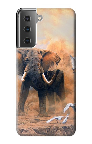 W1292 Dusty Elephant Egrets Case Cover Custodia e Flip Case per Samsung Galaxy S21 Plus 5G, Galaxy S21+ 5G