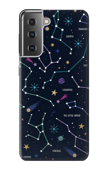 W3220 Star Map Zodiac Constellations Case Cover Custodia e Flip Case per Samsung Galaxy S21 Plus 5G, Galaxy S21+ 5G