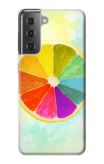 W3493 Colorful Lemon Case Cover Custodia e Flip Case per Samsung Galaxy S21 Plus 5G, Galaxy S21+ 5G
