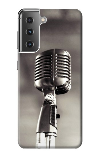 W3495 Vintage Microphone Case Cover Custodia e Flip Case per Samsung Galaxy S21 Plus 5G, Galaxy S21+ 5G