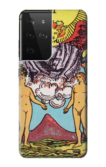 W2763 Lovers Tarot Card Case Cover Custodia e Flip Case per Samsung Galaxy S21 Ultra 5G