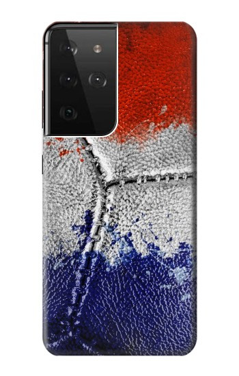 W3304 France Flag Vintage Football Graphic Case Cover Custodia e Flip Case per Samsung Galaxy S21 Ultra 5G