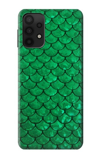 W2704 Green Fish Scale Pattern Graphic Case Cover Custodia e Flip Case per Samsung Galaxy A32 5G