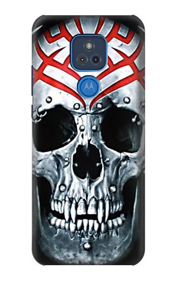 W0223 Vampire Skull Tattoo Case Cover Custodia e Flip Case per Motorola Moto G Play (2021)