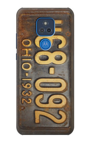 W3228 Vintage Car License Plate Case Cover Custodia e Flip Case per Motorola Moto G Play (2021)