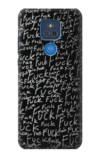 W3478 Funny Words Blackboard Case Cover Custodia e Flip Case per Motorola Moto G Play (2021)