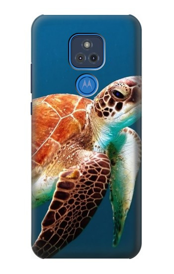 W3497 Green Sea Turtle Case Cover Custodia e Flip Case per Motorola Moto G Play (2021)