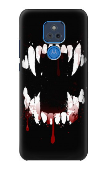 W3527 Vampire Teeth Bloodstain Case Cover Custodia e Flip Case per Motorola Moto G Play (2021)