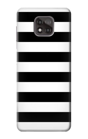 W1596 Black and White Striped Case Cover Custodia e Flip Case per Motorola Moto G Power (2021)