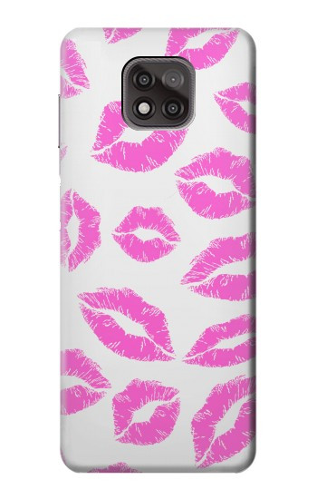 W2214 Pink Lips Kisses Case Cover Custodia e Flip Case per Motorola Moto G Power (2021)