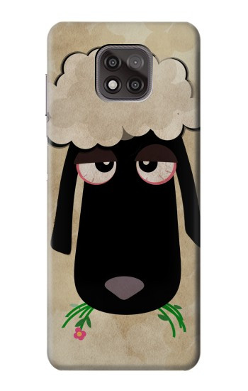 W2826 Cute Cartoon Unsleep Black Sheep Case Cover Custodia e Flip Case per Motorola Moto G Power (2021)