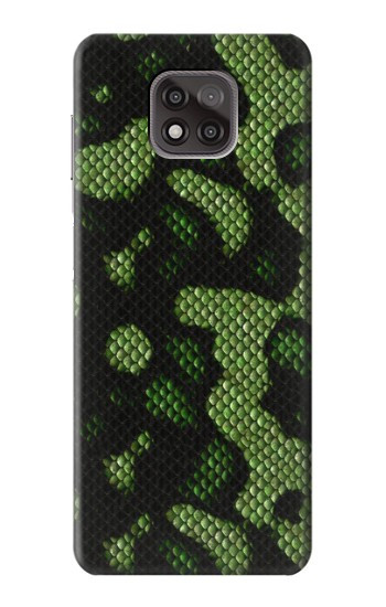 W2877 Green Snake Skin Graphic Printed Case Cover Custodia e Flip Case per Motorola Moto G Power (2021)