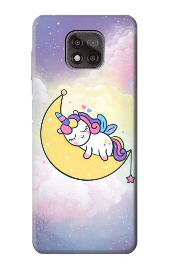 W3485 Cute Unicorn Sleep Case Cover Custodia e Flip Case per Motorola Moto G Power (2021)