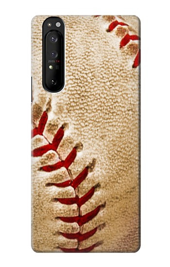W0064 Baseball Case Cover Custodia e Flip Case per Sony Xperia 1 III