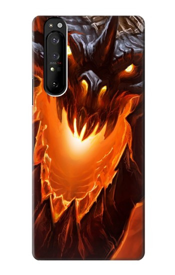 W0414 Fire Dragon Case Cover Custodia e Flip Case per Sony Xperia 1 III
