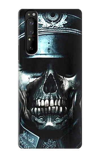 W0754 Skull Soldier Zombie Case Cover Custodia e Flip Case per Sony Xperia 1 III