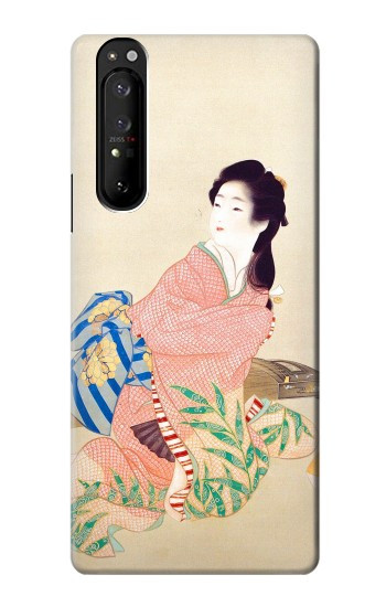 W0889 Japan Art Kimono Case Cover Custodia e Flip Case per Sony Xperia 1 III