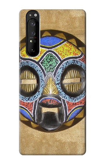 W0965 African Baluba Mask Case Cover Custodia e Flip Case per Sony Xperia 1 III