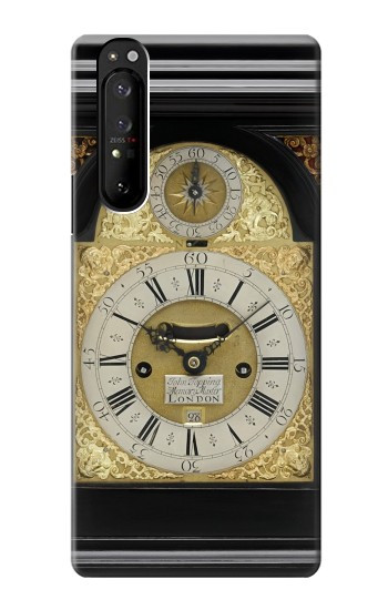 W3144 Antique Bracket Clock Case Cover Custodia e Flip Case per Sony Xperia 1 III