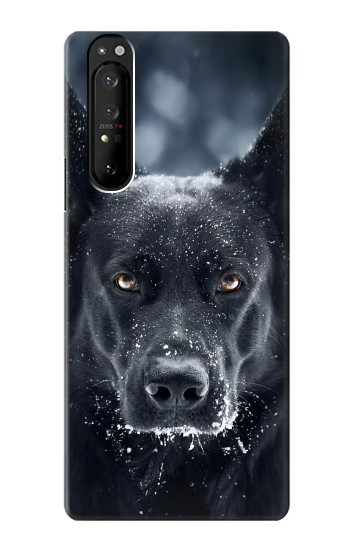 W3168 German Shepherd Black Dog Case Cover Custodia e Flip Case per Sony Xperia 1 III