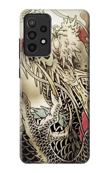 W0122 Yakuza Tattoo Case Cover Custodia e Flip Case per Samsung Galaxy A52, Galaxy A52 5G