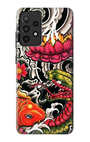 W0605 Yakuza Tattoo Case Cover Custodia e Flip Case per Samsung Galaxy A52, Galaxy A52 5G