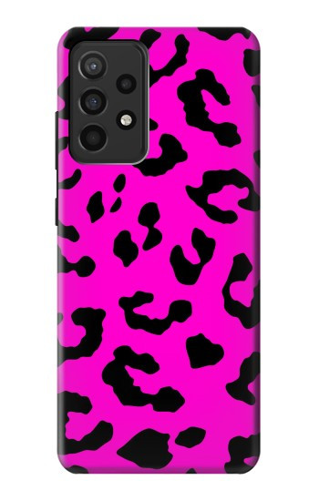 W1850 Pink Leopard Pattern Case Cover Custodia e Flip Case per Samsung Galaxy A52, Galaxy A52 5G