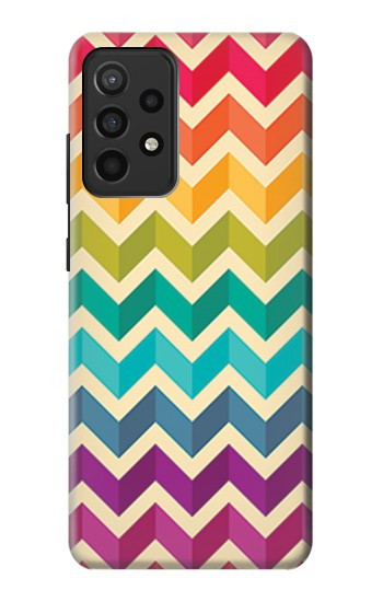 W2362 Rainbow Colorful Shavron Zig Zag Pattern Case Cover Custodia e Flip Case per Samsung Galaxy A52, Galaxy A52 5G
