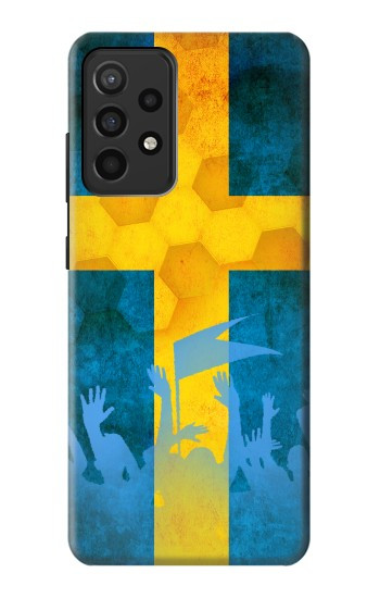 W2990 Sweden Football Soccer Case Cover Custodia e Flip Case per Samsung Galaxy A52, Galaxy A52 5G