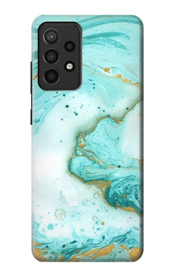 W3399 Green Marble Graphic Print Case Cover Custodia e Flip Case per Samsung Galaxy A52, Galaxy A52 5G