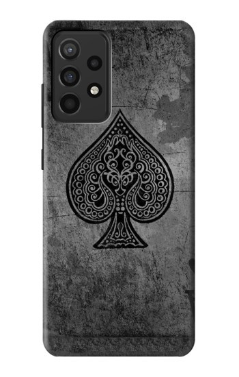 W3446 Black Ace Spade Case Cover Custodia e Flip Case per Samsung Galaxy A52, Galaxy A52 5G