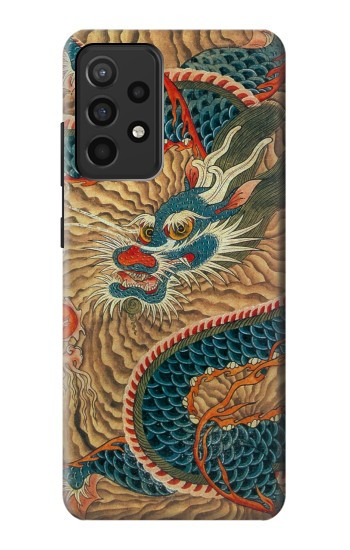 W3541 Dragon Cloud Painting Case Cover Custodia e Flip Case per Samsung Galaxy A52, Galaxy A52 5G