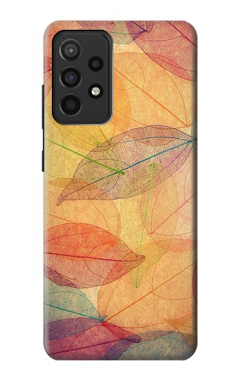 W3686 Fall Season Leaf Autumn Case Cover Custodia e Flip Case per Samsung Galaxy A52, Galaxy A52 5G