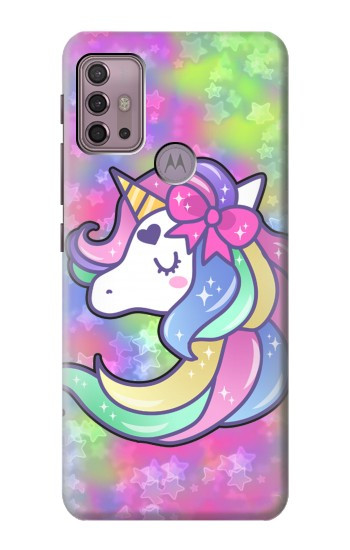 W3264 Pastel Unicorn Case Cover Custodia e Flip Case per Motorola Moto G30, G20, G10
