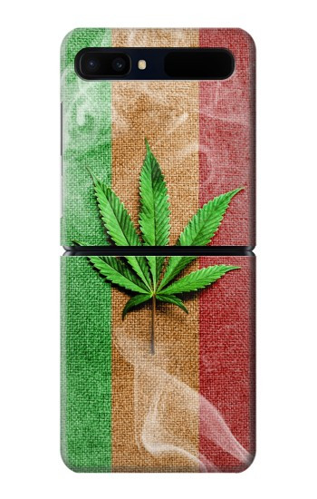 W2109 Marijuana Rasta Flag Case Cover Custodia e Flip Case per Samsung Galaxy Z Flip 5G
