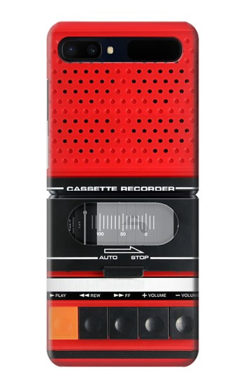 W3204 Red Cassette Recorder Graphic Case Cover Custodia e Flip Case per Samsung Galaxy Z Flip 5G