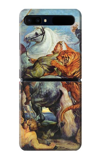 W3331 Peter Paul Rubens Tiger und Lowenjagd Case Cover Custodia e Flip Case per Samsung Galaxy Z Flip 5G