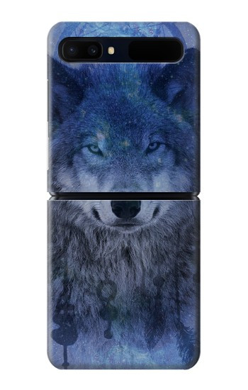 W3410 Wolf Dream Catcher Case Cover Custodia e Flip Case per Samsung Galaxy Z Flip 5G