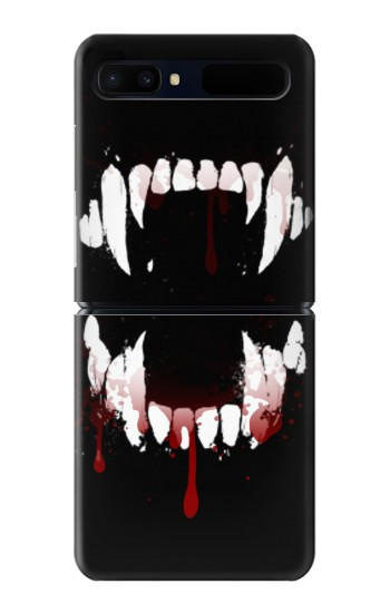 W3527 Vampire Teeth Bloodstain Case Cover Custodia e Flip Case per Samsung Galaxy Z Flip 5G