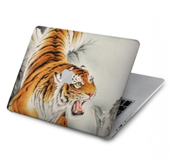 W2751 Chinese Tiger Brush Painting Case Cover Custodia per MacBook Pro 13″ - A1706, A1708, A1989, A2159, A2289, A2251, A2338