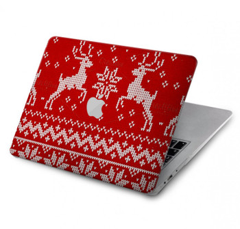 W2835 Christmas Reindeer Knitted Pattern Case Cover Custodia per MacBook Pro 13″ - A1706, A1708, A1989, A2159, A2289, A2251, A2338