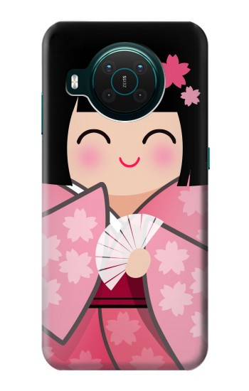 W3042 Japan Girl Hina Doll Kimono Sakura Case Cover Custodia e Flip Case per Nokia X10