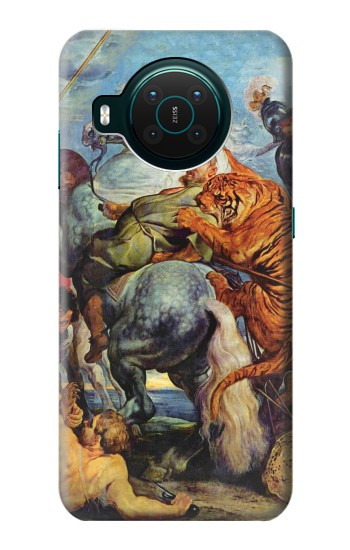 W3331 Peter Paul Rubens Tiger und Lowenjagd Case Cover Custodia e Flip Case per Nokia X10