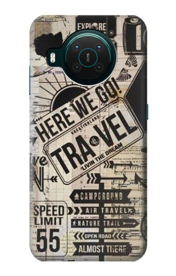 W3441 Vintage Travel Case Cover Custodia e Flip Case per Nokia X10