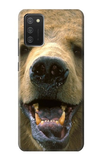 W0840 Grizzly Bear Face Case Cover Custodia e Flip Case per Samsung Galaxy A03S