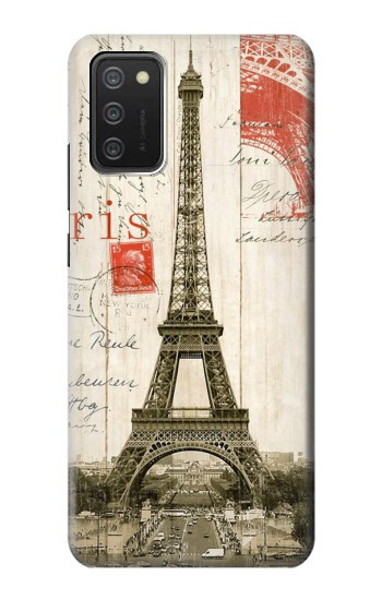 W2108 Eiffel Tower Paris Postcard Case Cover Custodia e Flip Case per Samsung Galaxy A03S