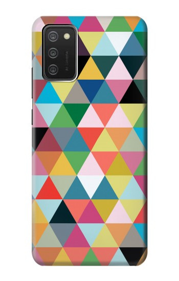 W3049 Triangles Vibrant Colors Case Cover Custodia e Flip Case per Samsung Galaxy A03S
