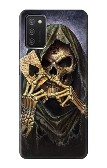 W3594 Grim Reaper Wins Poker Case Cover Custodia e Flip Case per Samsung Galaxy A03S