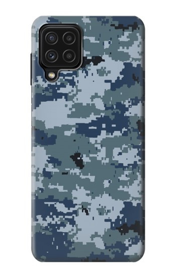 W2346 Navy Camo Camouflage Graphic Case Cover Custodia e Flip Case per Samsung Galaxy A22 4G